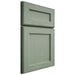 Shiloh Cabinetry Full Overlay Essex White Oak Plain Cut Moss Door