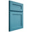 Shiloh Cabinetry Full Overlay Essex White Oak Quarter Sawn Aqua Door