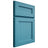 Shiloh Cabinetry Full Overlay Essex White Oak Rift Cut Aqua Door