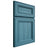 Shiloh Cabinetry Full Overlay Glenbrook Hickory Plain Cut Aqua Door