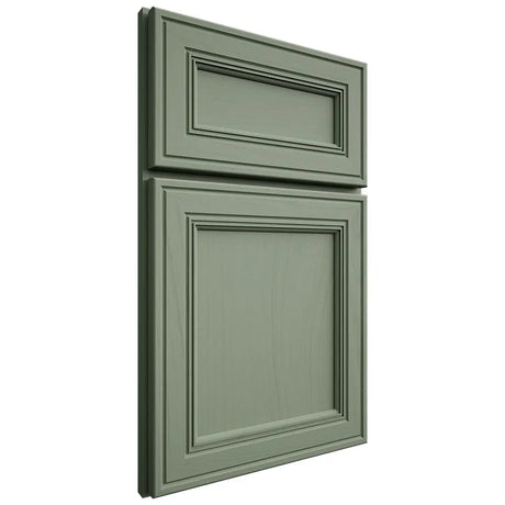 Shiloh Cabinetry Full Overlay Glenbrook Poplar Plain Cut Moss Door