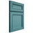 Shiloh Cabinetry Full Overlay Glenbrook Red Oak Plain Cut Aqua Door