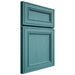 Shiloh Cabinetry Full Overlay Glenbrook Red Oak Plain Cut Aqua Door