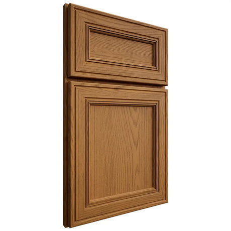 Shiloh Cabinetry Full Overlay Glenbrook Red Oak Plain Cut Autumn Door