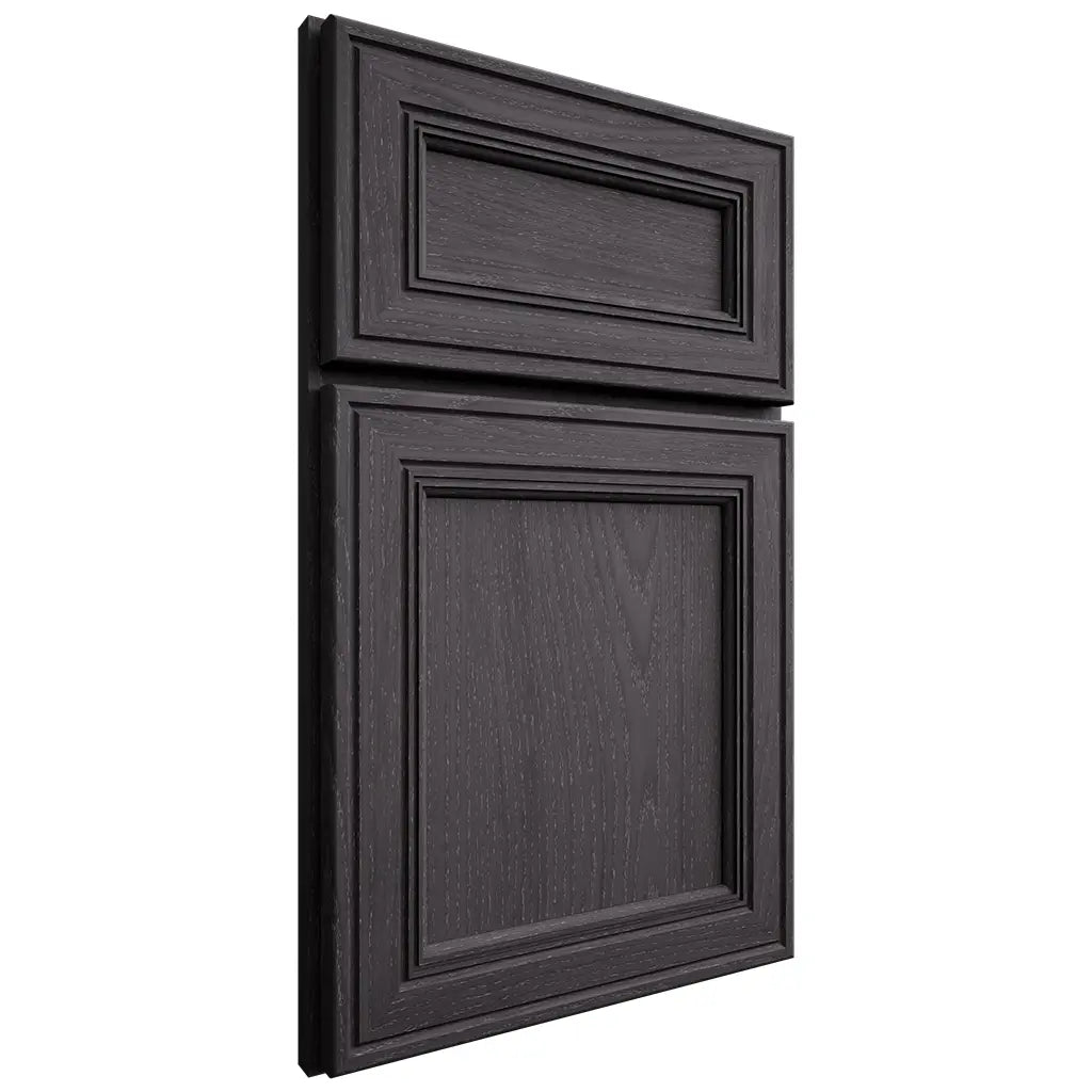 Shiloh Cabinetry Full Overlay Glenbrook Red Oak Plain Cut Harbor Door