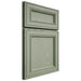 Shiloh Cabinetry Full Overlay Glenbrook Red Oak Plain Cut Moss Door