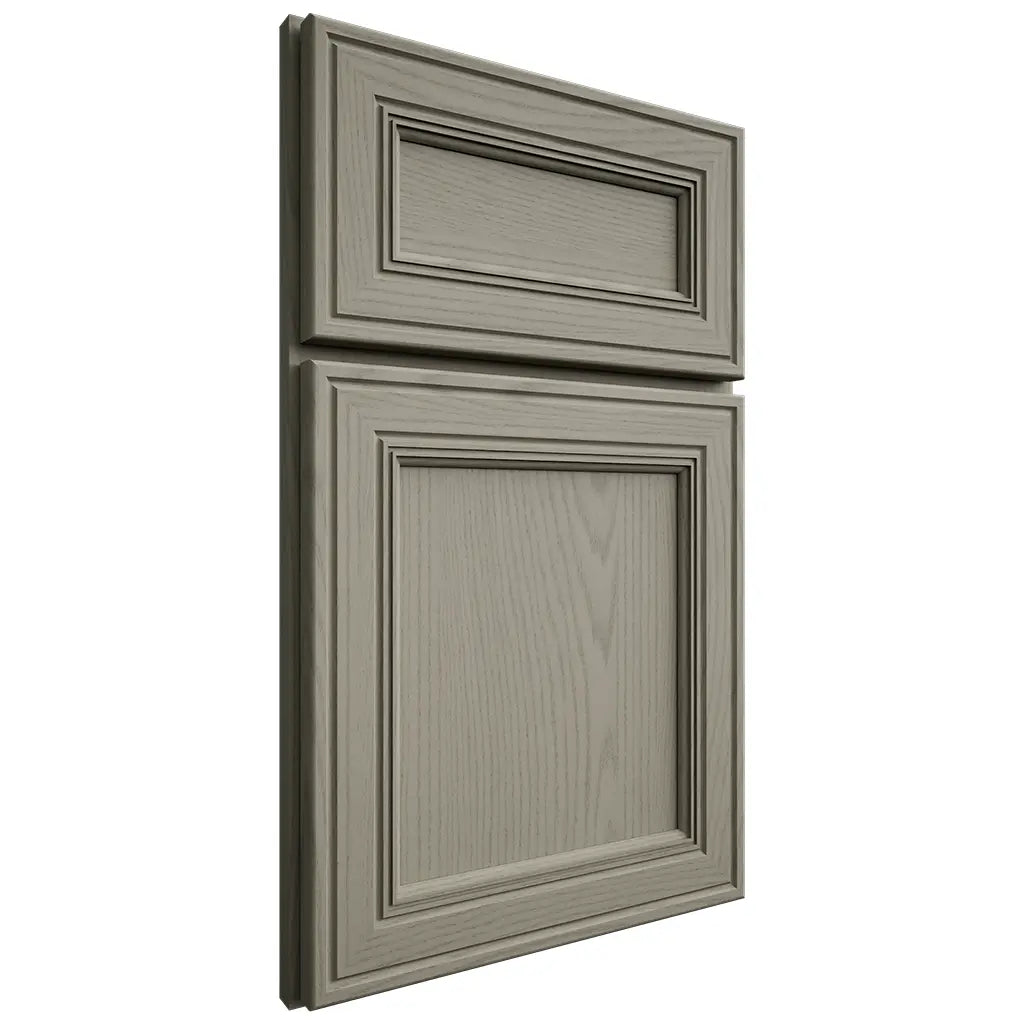Shiloh Cabinetry Full Overlay Glenbrook Red Oak Plain Cut Thyme Door