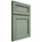 Shiloh Cabinetry Full Overlay Glenbrook White Oak Plain Cut Moss Door