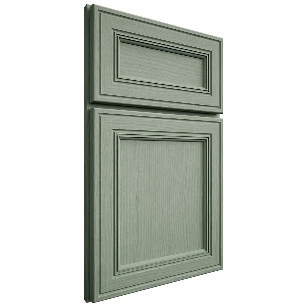 Shiloh Cabinetry Full Overlay Glenbrook White Oak Plain Cut Moss Door