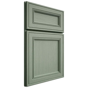 Shiloh Cabinetry Full Overlay Glenbrook White Oak Plain Cut Moss Door