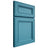 Shiloh Cabinetry Full Overlay Glenbrook White Oak Rift Cut Aqua Door