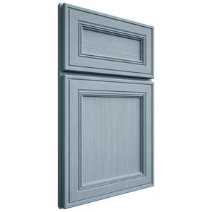Shiloh Cabinetry Full Overlay Glenbrook White Oak Rift Cut Sky Door