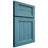 Shiloh Cabinetry Full Overlay Greensboro Hickory Plain Cut Aqua Door