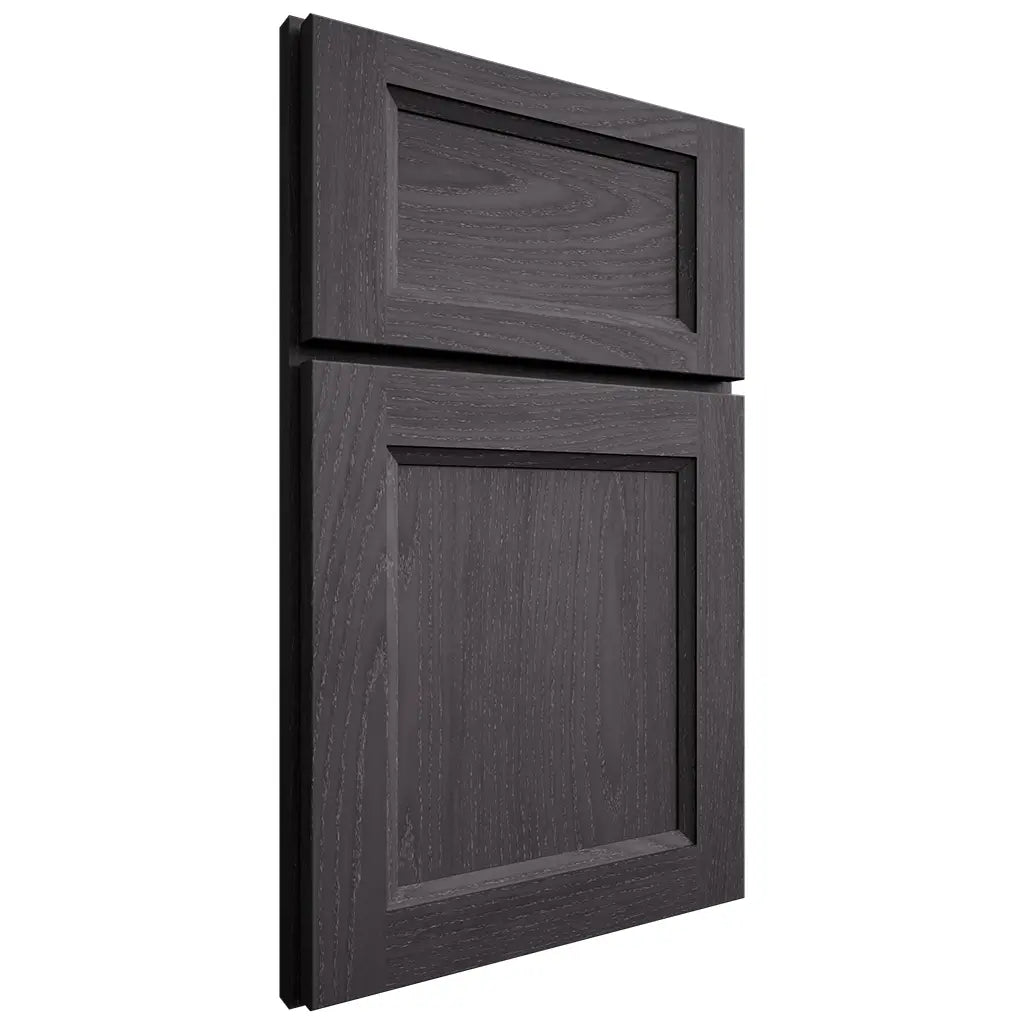 Shiloh Cabinetry Full Overlay Greensboro Red Oak Plain Cut Harbor Door