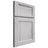 Shiloh Cabinetry Full Overlay Greensboro Walnut Plain Cut Stratus Door
