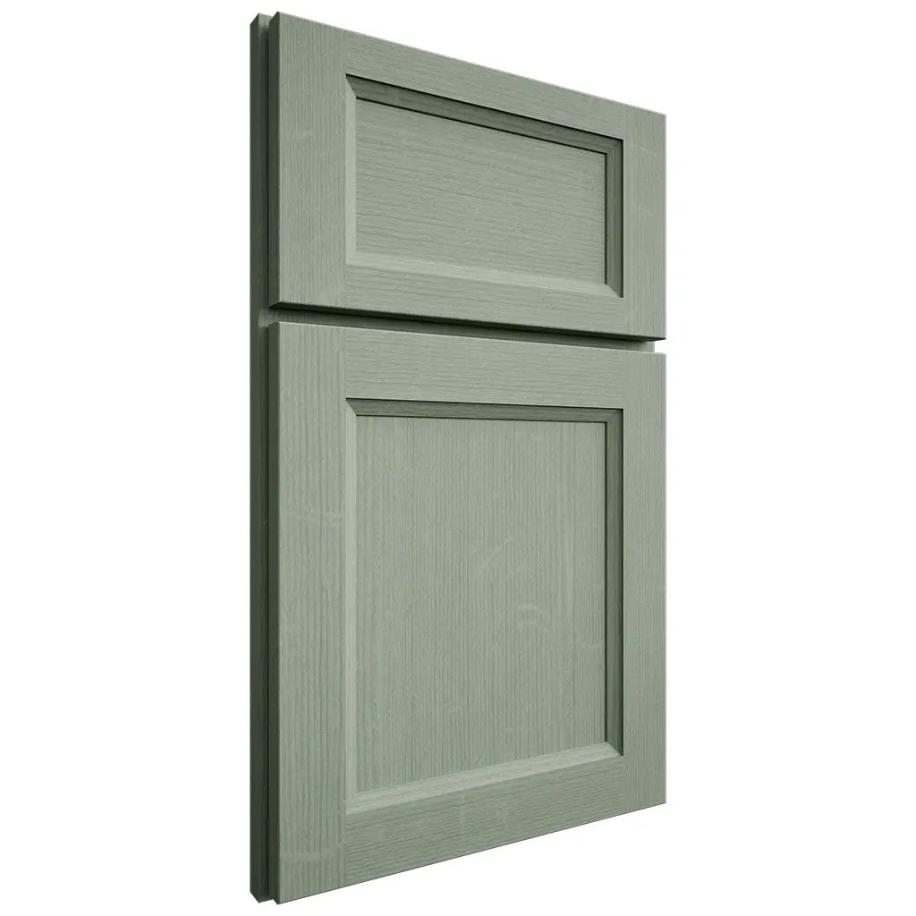 Shiloh Cabinetry Full Overlay Greensboro White Oak Quarter Sawn Moss Door