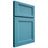 Shiloh Cabinetry Full Overlay Greensboro White Oak Rift Cut Aqua Door