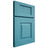 Shiloh Cabinetry Full Overlay Hamlin Alder Plain Cut Aqua Door