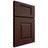 Shiloh Cabinetry Full Overlay Hamlin Alder Plain Cut Umber Door