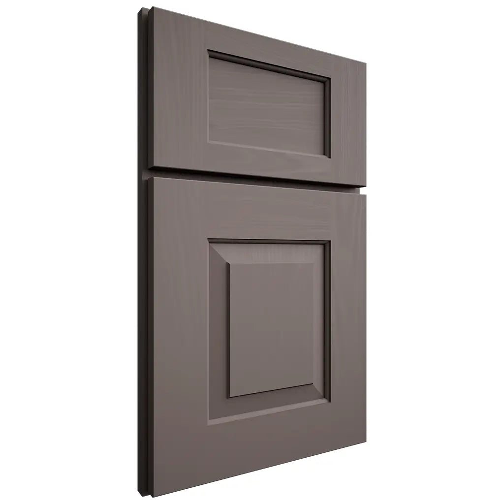 Shiloh Cabinetry Full Overlay Hamlin Poplar Plain Cut Heatherstone Door