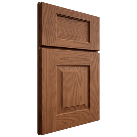 Shiloh Cabinetry Full Overlay Hamlin Red Oak Plain Cut Braun Door