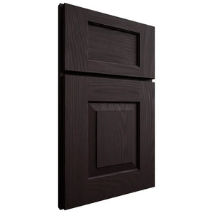 Shiloh Cabinetry Full Overlay Hamlin Red Oak Plain Cut Espresso Door