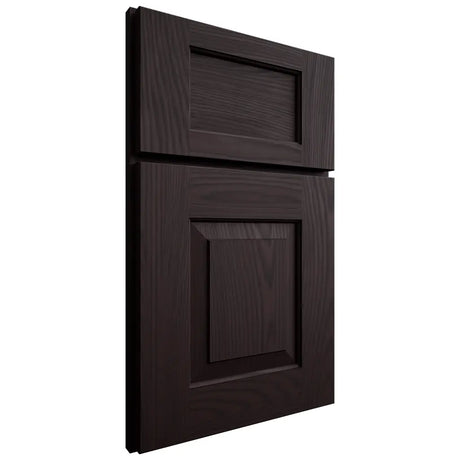 Shiloh Cabinetry Full Overlay Hamlin Red Oak Plain Cut Espresso Door