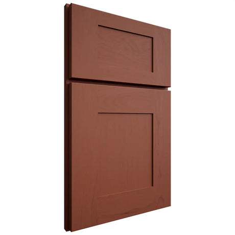Shiloh Cabinetry Full Overlay Hartford Maple Plain Cut Cayenne Door