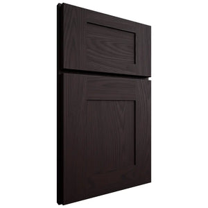 Shiloh Cabinetry Full Overlay Hartford Red Oak Plain Cut Espresso Door