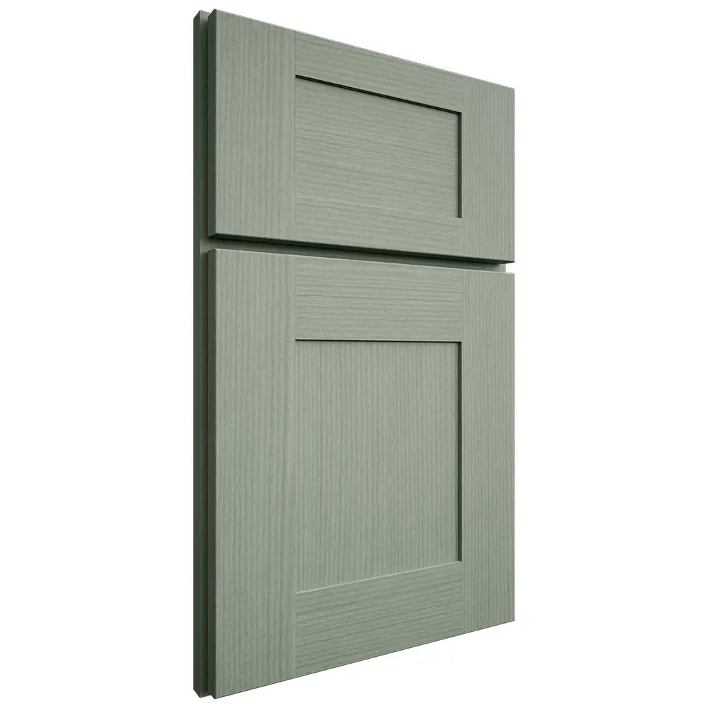 Shiloh Cabinetry Full Overlay Hartford White Oak Rift Cut Moss Door