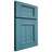 Shiloh Cabinetry Full Overlay Heritage Hickory Plain Cut Aqua Door