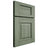 Shiloh Cabinetry Full Overlay Heritage Hickory Plain Cut Moss Door