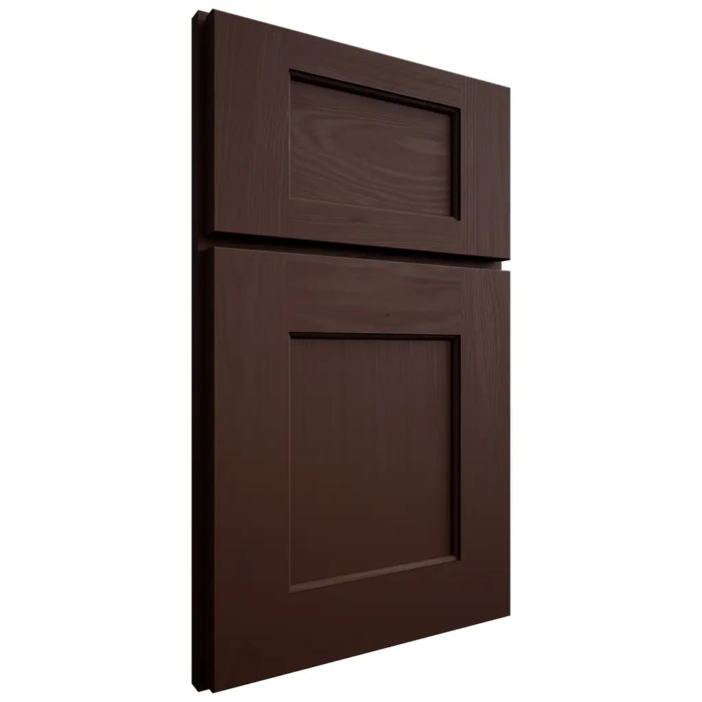 Shiloh Cabinetry Full Overlay Heritage Maple Plain Cut Cocoa Door