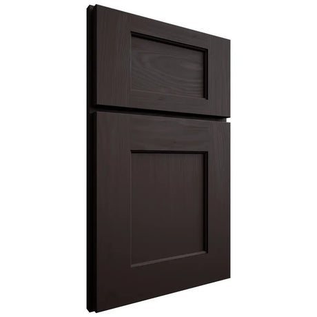 Shiloh Cabinetry Full Overlay Heritage Maple Plain Cut Espresso Door