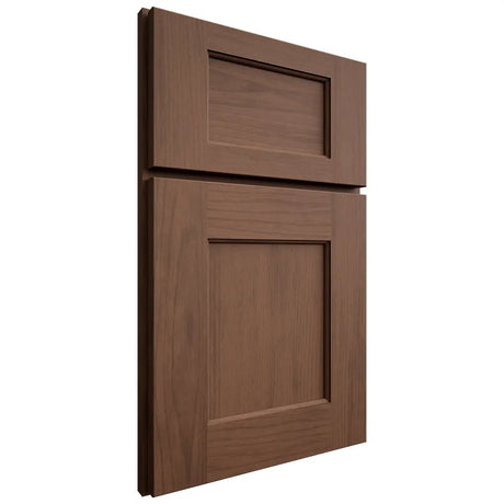 Shiloh Cabinetry Full Overlay Heritage Walnut Plain Cut Natural Door