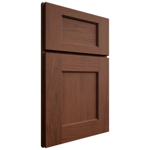 Shiloh Cabinetry Full Overlay Heritage Walnut Plain Cut Rye Door