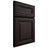 Shiloh Cabinetry Full Overlay Kendall Alder Plain Cut Espresso Door