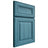 Shiloh Cabinetry Full Overlay Kendall Hickory Plain Cut Aqua Door