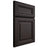 Shiloh Cabinetry Full Overlay Kendall Poplar Plain Cut Carbon Door