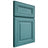 Shiloh Cabinetry Full Overlay Kendall Red Oak Plain Cut Aqua Door