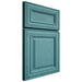 Shiloh Cabinetry Full Overlay Kendall Red Oak Plain Cut Aqua Door