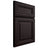 Shiloh Cabinetry Full Overlay Kendall Red Oak Plain Cut Espresso Door