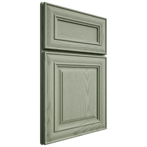 Shiloh Cabinetry Full Overlay Kendall Red Oak Plain Cut Moss Door