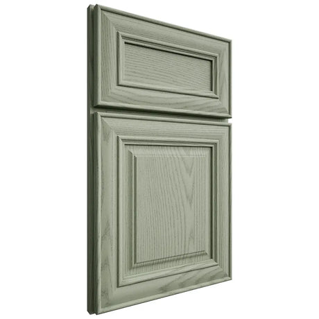 Shiloh Cabinetry Full Overlay Kendall Red Oak Plain Cut Moss Door