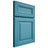 Shiloh Cabinetry Full Overlay Kendall White Oak Plain Cut Aqua Door