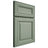 Shiloh Cabinetry Full Overlay Kendall White Oak Plain Cut Moss Door