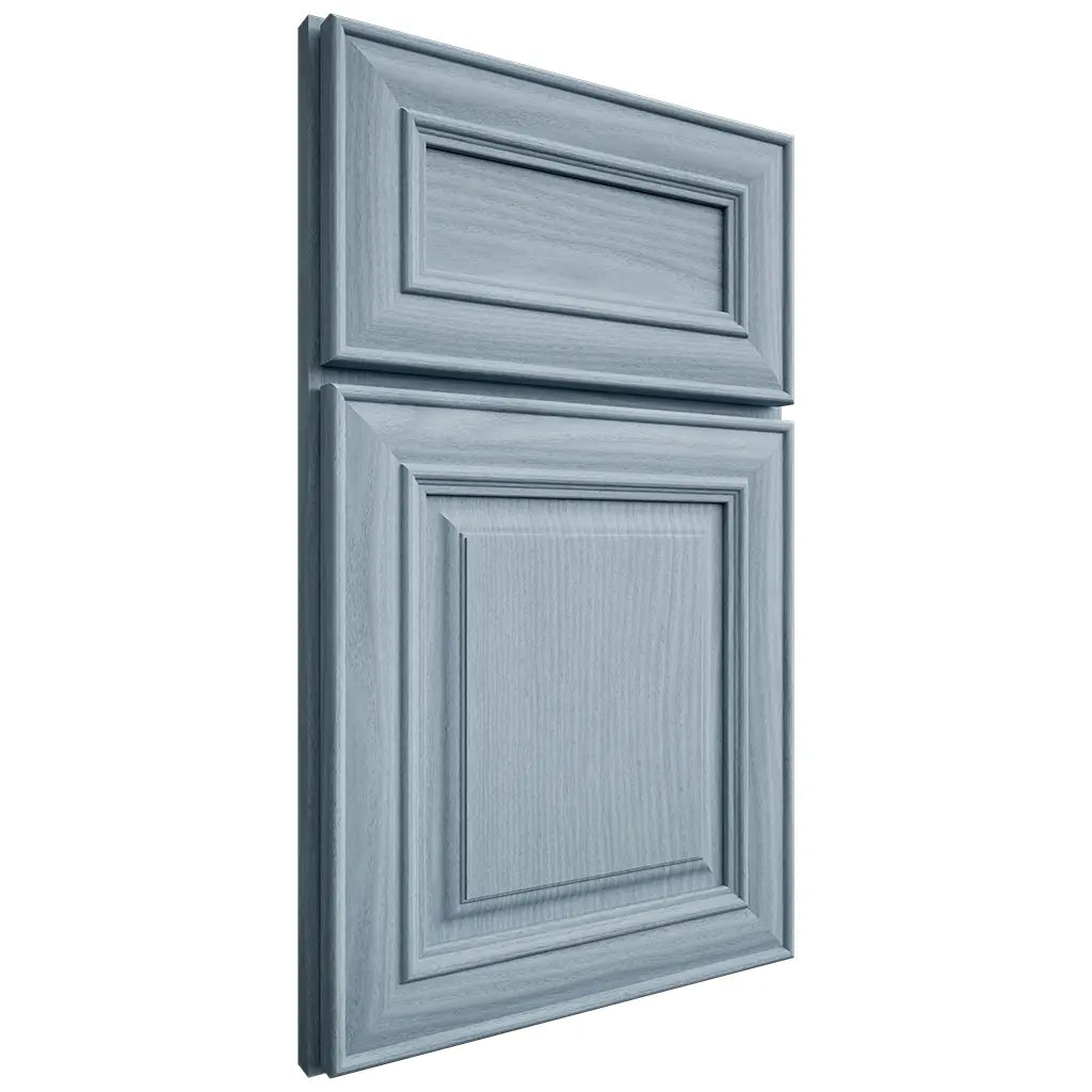 Shiloh Cabinetry Full Overlay Kendall White Oak Plain Cut Sky Door
