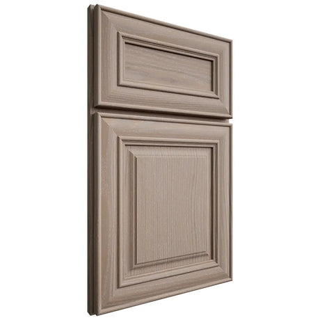 Shiloh Cabinetry Full Overlay Kendall White Oak Plain Cut Whitewash Door