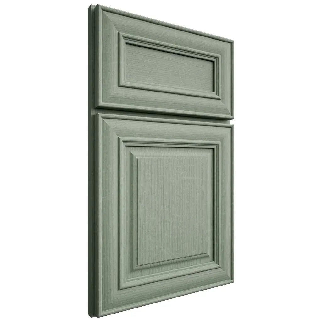 Shiloh Cabinetry Full Overlay Kendall White Oak Quarter Sawn Moss Door