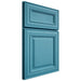 Shiloh Cabinetry Full Overlay Kendall White Oak Rift Cut Aqua Door